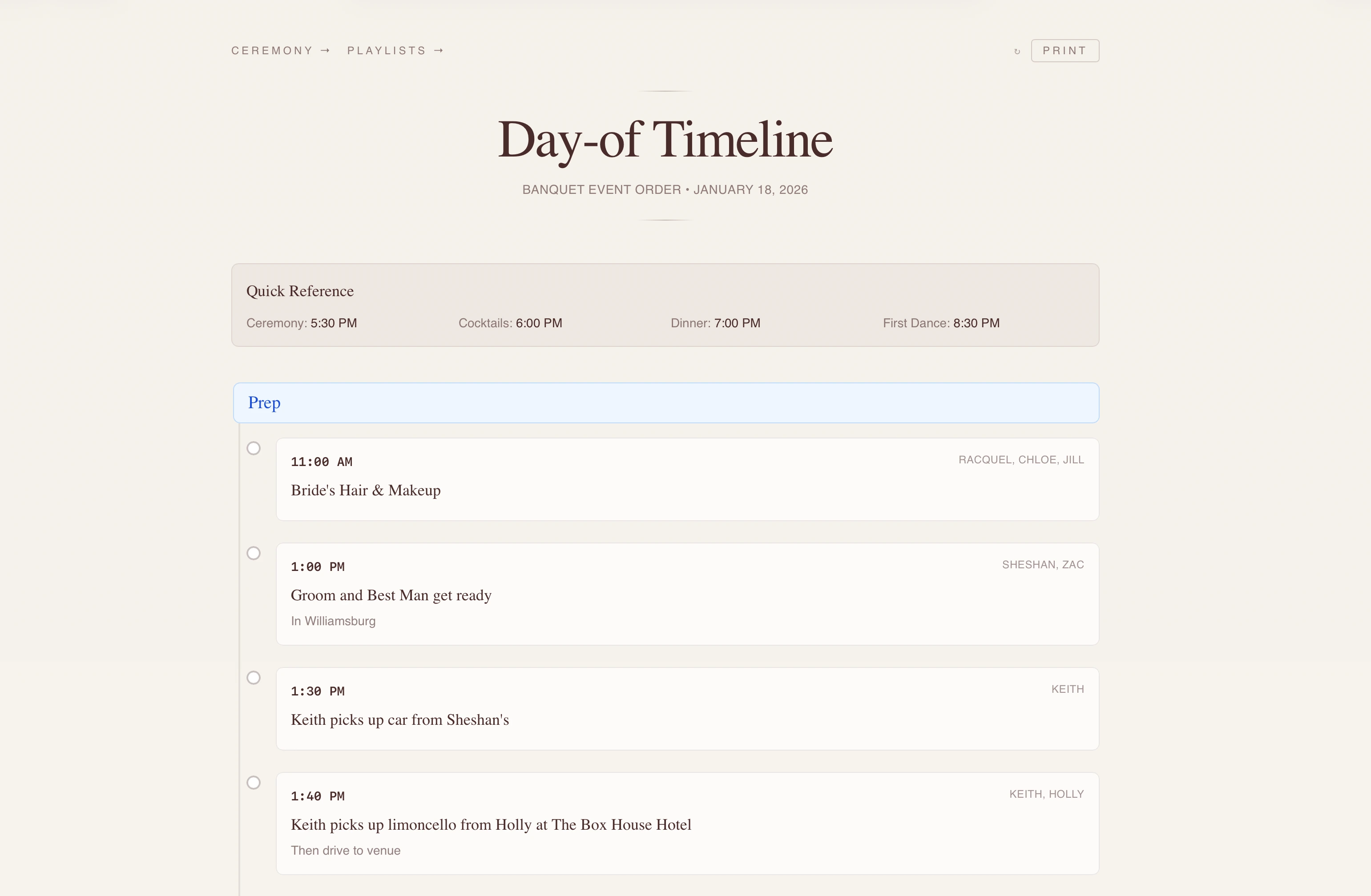 Wedding Planner screenshot